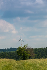 Fototapeta na wymiar Natur und Windkraft