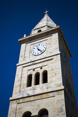 Church tower in Primosten, Croatia
