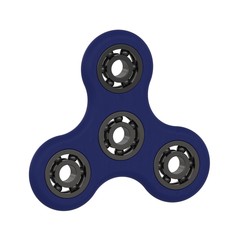 Blue fidget spinner - 3D illustration render modern