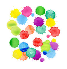 Abstract colorful watercolor background. Watercolor splash pattern