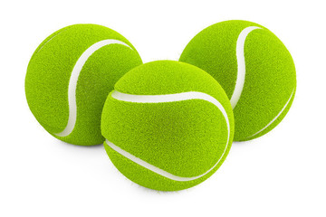 set of tennis balls, 3D rendering