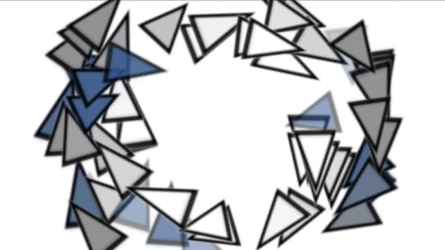 4k Rotation swirl eddy wind cyclones,Triangles diamond geometric card flying,abstract geometry,patterns spraying particle fireworks artistic paper background.