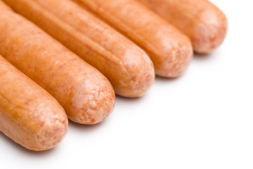 Hot Dogs Isolated on a White Background
