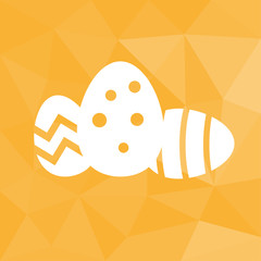 Osternest - Icon mit geometrischem Hintergrund gelb
