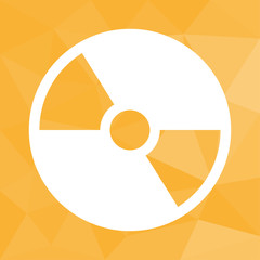CD Scheibe - Icon mit geometrischem Hintergrund gelb