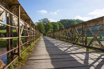 Fototapeta na wymiar large wooden bridge
