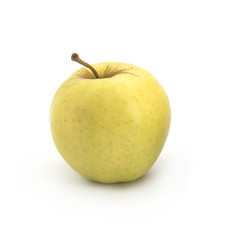 Green apples on a white background