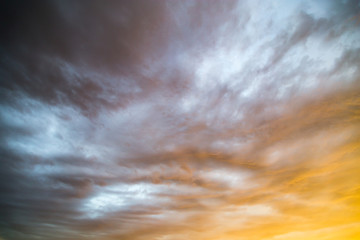 Clouds at sunset as background