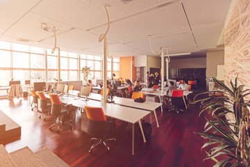 Fototapeta na wymiar startup business people group working everyday job at modern office