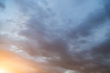 Clouds at sunset as background