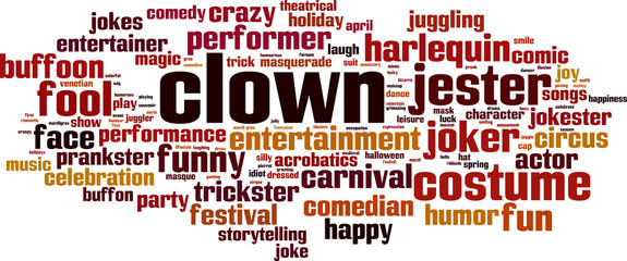 Clown word cloud