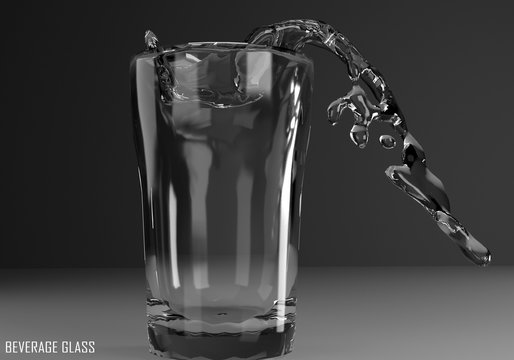 beverage glass tumbler 3D illustration
