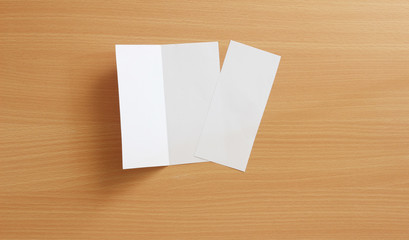 White sheet of paper on the table