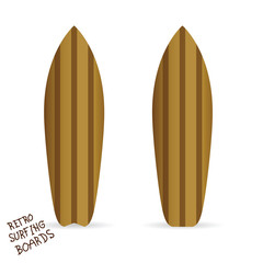 retro surfing boards illustration