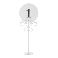 Table number holder on white background