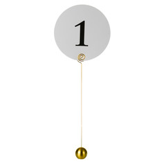 Table number holder on white background