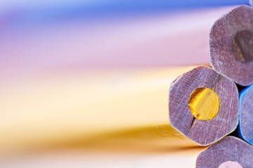 Yellow color pencils background