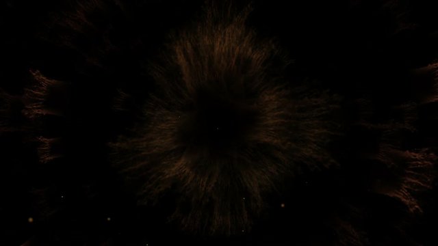 4k Fireworks energy particle firecracker explosion background,pupil eye,galaxy cluster explosion power science fiction space.