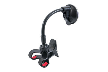 Car holder for mobile phone device isolated on white background