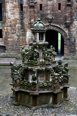 Fountain in the castle, Linlithgow, Scotland