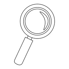 Magnifying glass lupe icon vector illustration graphic design