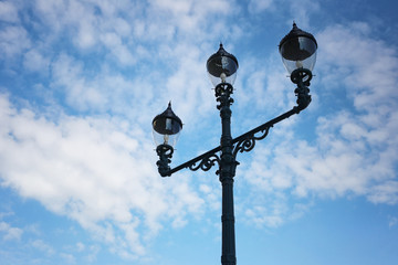 Fototapeta na wymiar vintage of lamp post.