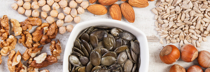 Products and ingredients containing zinc, minerals and dietary fiber, healthy nutrition