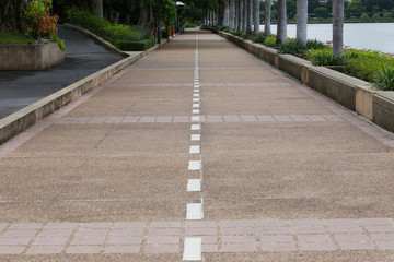 Walkway in the public park.