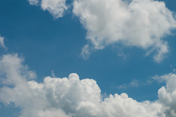 Blue sky with clouds.
