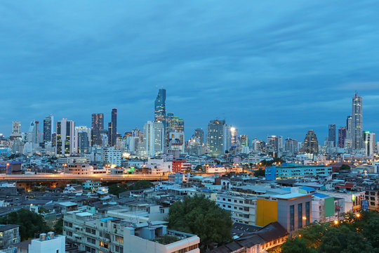 Bangkok City View in the twilight.