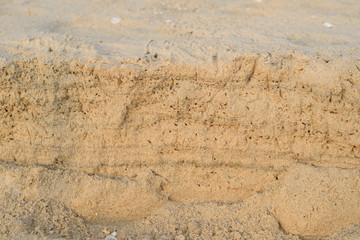 The layer of sand