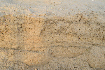 The layer of sand