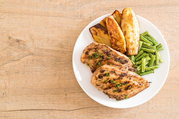 Grilled chicken steaks