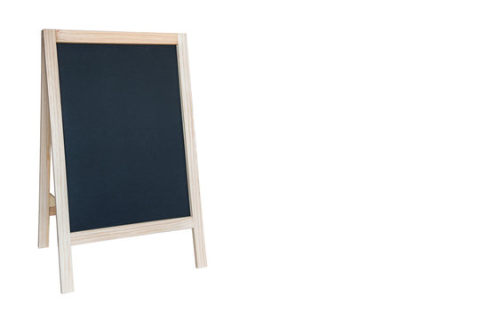 blank blackboard on white background clipping path.