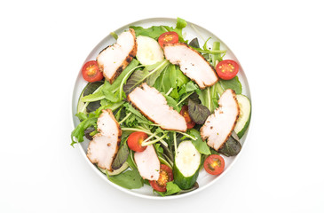 mix salad with grilled chicken - healthy food style