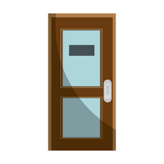 Office door isolated icon vector illustration graphic design