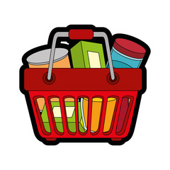 Shopping basket symbol icon vector illustration graphic design