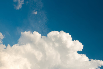 Blue sky with clouds.
