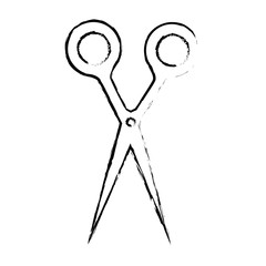 Scissors utensil isolated icon vector illustration graphic design