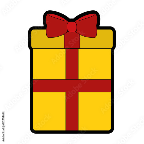 "gift box cartoon icon vector illustration graphic design" Stock image