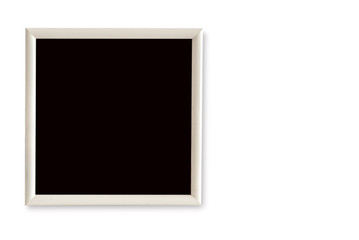 empty picture frame on a white background.