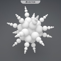 3d abstract spheres composition. Vector illustration.