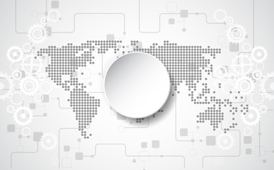 Vector digital global technology concept, abstract background