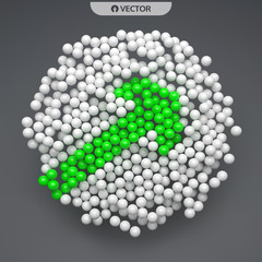 3d arrow. Business concept. Vector illustration.