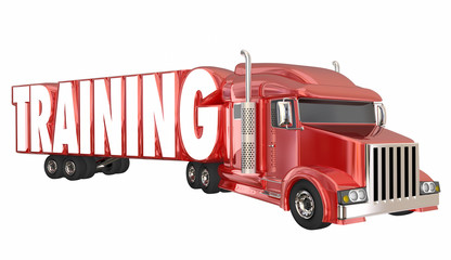 Training Truck Driver School Trucking License Certification 3d Illustration