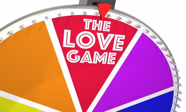 The Love Game Spinning Wheel Play Romance 3d Illustration