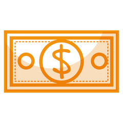 bill dollar isolated icon vector illustration design