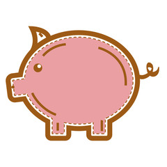 piggy savings isolated icon vector illustration design