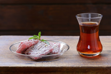 Turkish delight rahat loachum traditional oriental dessert
