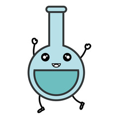 tube test laboratory kawaii character vector illustration design